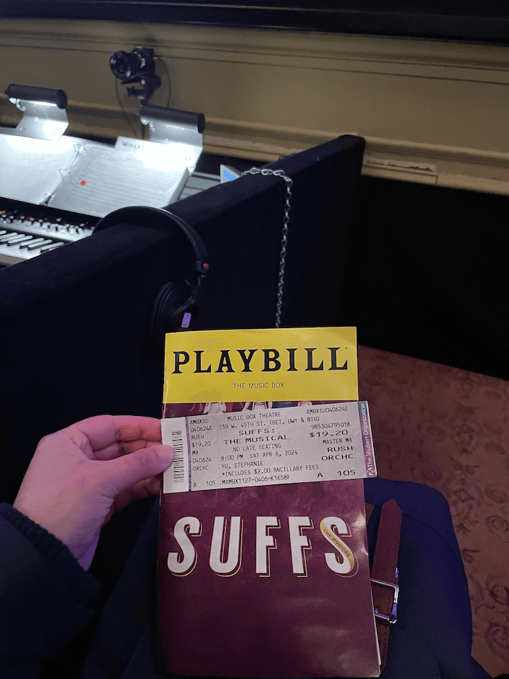I managed to get $19.20 rush tickets as one of the first 19 people in line for rush, to commemorate when the 19th amendment was ratified.