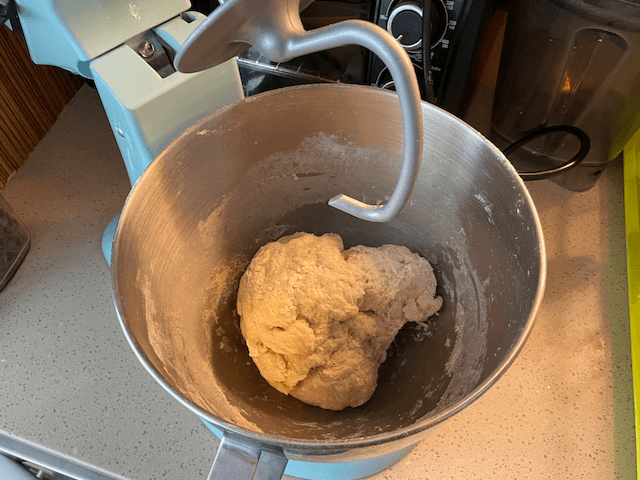 Dough right before resting.