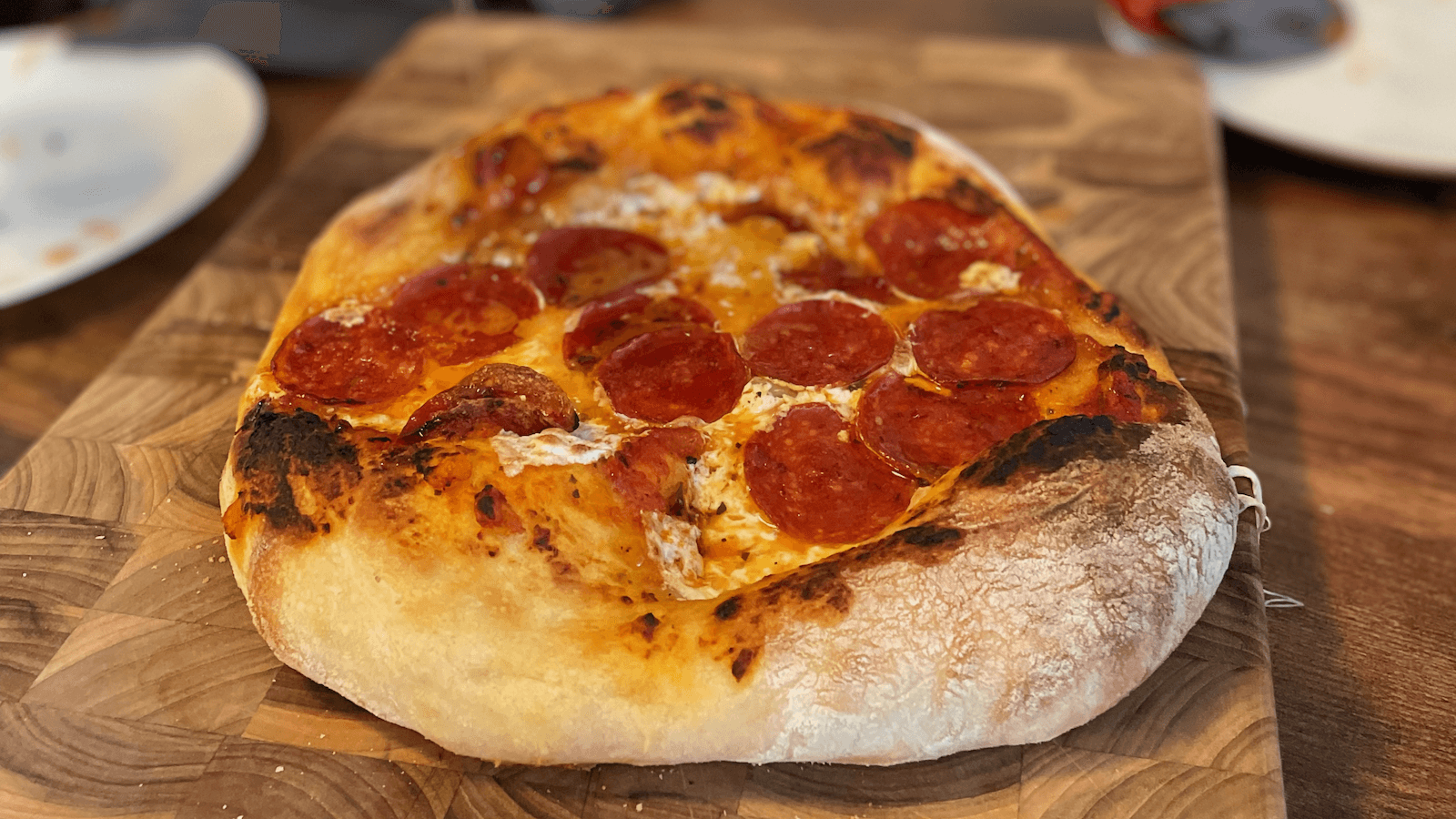 New York style pizza with just a bit of that sourdough tang in the crust.